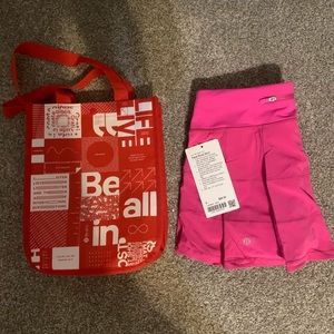 NWT SONIC PINK LULULEMON PACE RIVAL SKIRT SIZE 6